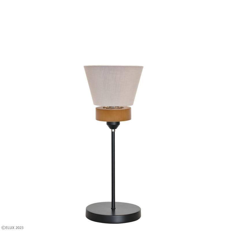 テーブルライト おしゃれ 北欧 テーブルランプ 照明 インダストリアル ブラック 黒 白 ホワイト ベージュ グレー ナチュラル カントリー シンプル LED対応 ELUX 【納期B】【lic-elx-277】