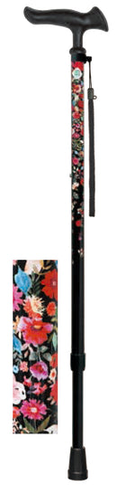 杖 ステッキ 伸縮 花柄 おしゃれ デザイン 握りやすい 安定感 介護 歩行 補助 敬老の日 介護用品 歩行サポート 【納期A】【lic-fjh-0010】