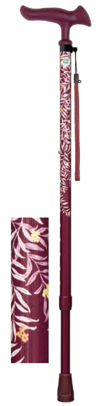 杖 ステッキ 伸縮 花柄 おしゃれ デザイン 握りやすい 安定感 介護 歩行 補助 敬老の日 介護用品 歩行サポート 【納期A】【lic-fjh-0010】