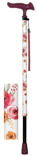 杖 ステッキ 伸縮 花柄 おしゃれ デザイン 握りやすい 安定感 介護 歩行 補助 敬老の日 介護用品 歩行サポート 【納期A】【lic-fjh-0010】