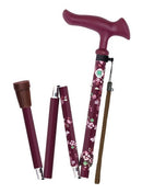 杖 ステッキ 折り畳み 折畳み 花柄 おしゃれ デザイン 握りやすい 安定感 介護 歩行 補助 敬老の日 介護用品 歩行サポート 【納期A】【lic-fjh-0011】