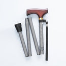 杖 ステッキ 伸縮 男性 女性 木目柄 黒 無地 ブラック おしゃれ デザイン 柄 介護 歩行 補助 敬老の日 介護用品 歩行サポート 【納期A】【lic-fjh-0025】