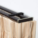 カーテンレール ダブル 3m 最大幅 伸縮式 おしゃれ カバーつき 静か 遮光 遮熱 光漏れ防止 外気 シャットアウト トップカバー付き 静音 正面付け 天井付け 設置 【納期B】【lic-ful-ctrail-0002】