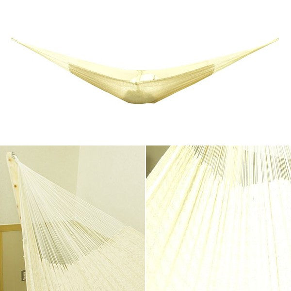 ハンモック レインボー カラフル アイボリー メキシカン ラージサイズ 【納期A】【lic-hammock-029】