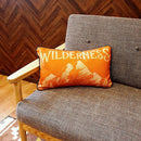 クッションカバー 30×50cm カバー ビーチ 海 柄 サーフ系 サーフィン ヘリンボーン バーチ オレンジ 山 柄 緑 グリーン キャンプ テント  幾何学 デザイン 【納期C】【lic-kku-050】