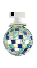 シーリングライト LED おしゃれ 天井照明 照明器具 モザイクガラス タイル 球体 かわいい モダン 大正ロマン 浪漫 昭和レトロ ボール球 ワンタッチ 取り付け簡単 【納期B】【lic-ksm-0001】