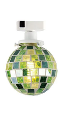 シーリングライト LED おしゃれ 天井照明 照明器具 モザイクガラス タイル 球体 かわいい モダン 大正ロマン 浪漫 昭和レトロ ボール球 ワンタッチ 取り付け簡単 【納期B】【lic-ksm-0001】