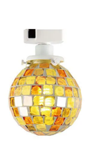 シーリングライト LED おしゃれ 天井照明 照明器具 モザイクガラス タイル 球体 かわいい モダン 大正ロマン 浪漫 昭和レトロ ボール球 ワンタッチ 取り付け簡単 【納期B】【lic-ksm-0001】