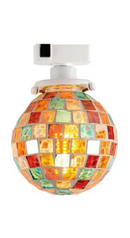 シーリングライト LED おしゃれ 天井照明 照明器具 モザイクガラス タイル 球体 かわいい モダン 大正ロマン 浪漫 昭和レトロ ボール球 ワンタッチ 取り付け簡単 【納期B】【lic-ksm-0001】