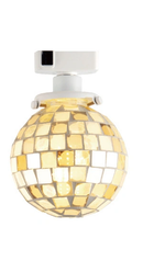 シーリングライト LED おしゃれ 天井照明 照明器具 モザイクガラス タイル 球体 かわいい モダン 大正ロマン 浪漫 昭和レトロ ボール球 ワンタッチ 取り付け簡単 【納期B】【lic-ksm-0001】