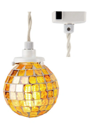 ペンダントライト LED 照明器具 おしゃれ 天井照明 ガラス モザイクタイル 球体 かわいい 昭和レトロ モダン 大正ロマン 浪漫 ボール球 ワンタッチ 取り付け簡単 【納期B】【lic-ksm-0002】