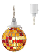 ダクトレール用照明 ペンダントライト 天井照明 照明器具 ダクトレール専用 天井 吊り下げ スポットライト おしゃれ ガラス モザイクタイル 昭和 レトロ モダン 【納期B】【lic-ksm-0004】