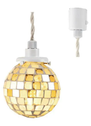 ダクトレール用照明 ペンダントライト 天井照明 照明器具 ダクトレール専用 天井 吊り下げ スポットライト おしゃれ ガラス モザイクタイル 昭和 レトロ モダン 【納期B】【lic-ksm-0004】