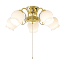 シーリングライト LED シャンデリア 5灯 おしゃれ 北欧 ヨーロピアン レトロ 黒 ブラック 金 ゴールド クラシカル アンティーク 天井照明 器具 花 鈴蘭 すずらん 【納期B】【lic-ksm-0022】