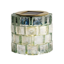 ソーラーライト 屋外 防水 庭 ガーデンライト 玄関 エントランス 階段 駐車場 地面 ガレージ ガラスタイル モザイク LED 充電池 かわいい おしゃれ レトロ 昭和 【納期B】【lic-ksm-0034】