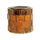 ソーラーライト 屋外 防水 庭 ガーデンライト 玄関 エントランス 階段 駐車場 地面 ガレージ ガラスタイル モザイク LED 充電池 かわいい おしゃれ レトロ 昭和 【納期B】【lic-ksm-0034】