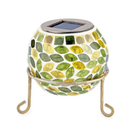 ソーラーライト 屋外 防水 庭 ガーデンライト LED 充電池 おしゃれ レトロ 昭和 玄関 階段 駐車場 地面 ガレージ ガラスタイル モザイク タイル 屋上 ベランダ 【納期B】【lic-ksm-0041】