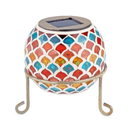 ソーラーライト 屋外 防水 庭 ガーデンライト LED 充電池 おしゃれ レトロ 昭和 玄関 階段 駐車場 地面 ガレージ ガラスタイル モザイク タイル 屋上 ベランダ 【納期B】【lic-ksm-0041】