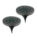 ソーラーライト 屋外 防水 駐車場 地面 ガレージ 車庫 庭 ガーデンライト LED 充電 頑丈 丈夫 車 玄関 階段 屋上 ベランダ 電源 不要 配線 差し込み 置き型 2way 【納期B】【lic-ksm-0043】