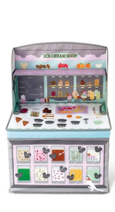 おもちゃ箱 子供 子ども 収納ボックス ごっこ遊び お片付け 練習 知育 オモチャ箱 玩具箱 ハンバーガー屋 アイスクリーム屋 折りたたみ 折畳み コンパクト 収納 【納期B】【lic-ksm-0056】