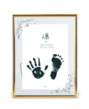 フォトフレーム 写真立て 赤ちゃん 手形 足形 ベビー 新生児 記念 思い出 卓上 壁掛け 写真フレーム 額縁 ポスターフレーム ガラス クリア インクパッド付き 【納期B】【lic-ksm-0057】