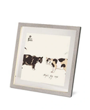 フォトフレーム 壁掛け 卓上 おしゃれ 茶 ブラウン グレー 正方形 約30×30cm アートフレーム ガラス 写真フレーム 額縁 ポスターフレーム シンプル インテリア 【納期B】【lic-ksm-0071】