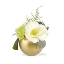 供花 造花 アレンジメント お供え 献花 仏花 消臭 抗菌 お悔やみ 法事 祭壇 四十九日 ペット 犬 猫 ネコ 菊 カーネーション 桔梗 鉢付き おしゃれ コンパクト 【納期B】【lic-ksm-0078】