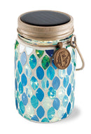 ガーデンライト モザイクタイル ガラス 瓶 ソーラー LED おしゃれ 照明 庭 ガーデニング 置き型 吊り下げ 【納期B】【lic-ksm-kl-10352】