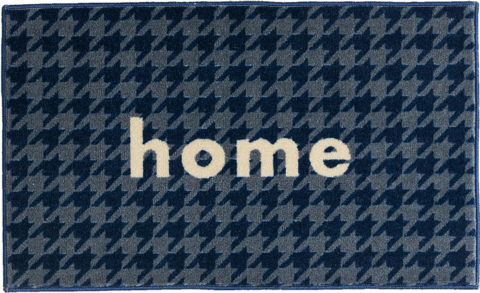 玄関マット ドアマット 45×75cm おしゃれ 千鳥型 緑 グリーン 英字 屋内 マット 室内用 ずれない 業務用 家用 吸水 速乾 丸洗い 洗える 日本製 【納期A】【lic-ktj-072】