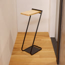 サイドテーブル 北欧 おしゃれ ベッド ソファサイド 脚 鉄製 木製 天板 天然木 カフェ風 インテリア シンプル ラック 棚 物置き ハイタイプ 高さのある 【納期B】【lic-nit-0012】