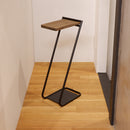 サイドテーブル 北欧 おしゃれ ベッド ソファサイド 脚 鉄製 木製 天板 天然木 カフェ風 インテリア シンプル ラック 棚 物置き ハイタイプ 高さのある 【納期B】【lic-nit-0012】