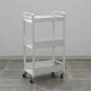 キッチンワゴン 収納ワゴン サイドワゴン ラック キャスター付き 3段 台所 キッチン ダイニング リビング ガレージ 倉庫 シンプル おしゃれ ホワイト ブラック 【納期B】【lic-nit-0028】