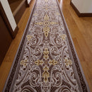 廊下敷き カーペット マット 絨毯 65×440cm モダン オーナメント 柄 模様 装飾 北欧 おしゃれ 廊下用マット ロング ロールカーペット ラグマット 敷き物 床材 【納期B】【lic-sas-150】