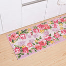 キッチンマット 120cm バラ 薔薇 ばら ローズ 柄 デザイン イエロー 黄色 ピンク おしゃれ ガーリー フェミニン 滑り止め 撥水加工 日本製 【納期B】【lic-sas-272】