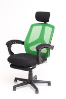 オフィスチェア メッシュ リクライニング 足置き オットマン 椅子 事務 パソコンチェア PCチェア ひじ掛け 肘付き 黒 ブラック ブルー 青 グリーン 緑 グレー 【納期D】【lic-tan-145】