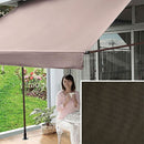 オーニング 3m ベージュ ストライプ cafe風 グリーン 緑 ブラウン 突っ張り DIY テント ベランダ 庭 手動 カフェ シェード 【納期D】【lic-tan-709-30】