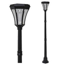 外灯 led ソーラー ポール 玄関 庭 照明 駐車場 支柱 自動点灯 おしゃれ 屋外 街灯 スタンド 北欧 アンティーク調 レトロ モダン 埋め込み 設置 diy 太陽光電池 【納期D】【lic-tan-s328】