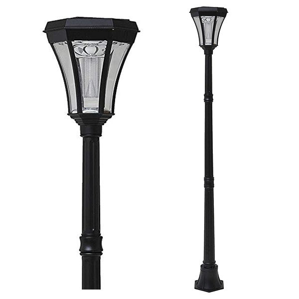 外灯 led ソーラー ポール 玄関 庭 照明 駐車場 支柱 自動点灯 おしゃれ 屋外 街灯 スタンド 北欧 アンティーク調 レトロ モダン 埋め込み 設置 diy 太陽光電池 【納期D】【lic-tan-s328】