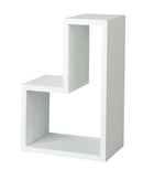 ラック 棚 パズル L型 形状 デザイン 組み合わせ 組合せ 収納ラック 収納棚 インテリア 木目 柄 おしゃれ リビング 家具 茶色 ブラウン 白 ホワイト 【納期A】【azm-nws-558】