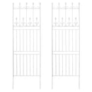 柵 フェンス 外構 庭 屋外 スチールフェンス アイアン DIY 簡単 金属製 おしゃれ ガーデンフェンス ガーデニング 白 ホワイト 黒 ブラック 北欧 埋め 差し込み 【納期B】【sms-oc001h-2p】