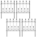 ガーデンフェンス 差し込み 埋め込み 自立 ホワイト 白 アイアン DIY 庭 柵 【納期B】【sms-oc004s-4p】