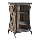 キャブネット 3段 折り畳み 棚 収納棚 折りたたみ スリム コンパクト 天板 テーブル サイドテーブル 収納付き キャンプ 屋外 アウトドア 釣り 旅行 行楽 【納期B】【azm-olc-627】