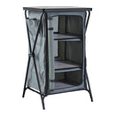 キャブネット 3段 折り畳み 棚 収納棚 折りたたみ スリム コンパクト 天板 テーブル サイドテーブル 収納付き キャンプ 屋外 アウトドア 釣り 旅行 行楽 【納期B】【azm-olc-627】