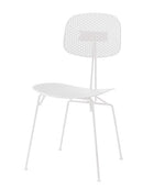 ダイニングチェア シンプル 黒 ブラック 白 ホワイト 椅子 フォルム 細い スリム スタイリッシュ モダン アート 芸術的 デザイナーズ カフェ風 北欧 スチール 【納期A】【azm-pc-681】