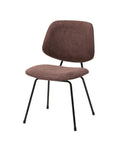 椅子 チェアー ダイニングチェア リビング ブラック グレー スチール クロスレザー アームレス ゆったり ボリューム ワイド 幅広 スタイリッシュ モダン お洒落 【納期A】【azm-pc-78】