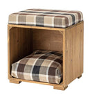 ペットスツール 椅子 腰掛け スツール 犬 イヌ 猫 ネコ 座布団 ストライプ ボーダー チェック 柄 デザイン ペットサークル ケージ ペット用品 インテリア 【納期B】【azm-pet-169】