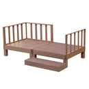 ウッドデッキ 人工木 ステップ台 フェンス セット diy おしゃれ 人工木製 リアル 縁台 錆びない サビない メンテナンス不要 安全 ガーデニング 縁側 庭 テラス 【納期B】【sms-pwde-2p-sfset】