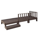 ウッドデッキ 人工木 ステップ台 フェンス セット diy おしゃれ 人工木製 デッキ 縁台 腐らない 長持ち サビない 丈夫 頑丈 安心 安全 縁側 軒先 庭 玄関 【納期B】【sms-pwde-3p-sfset】