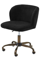 デスクチェア おしゃれ カウンターチェア キャスター付き スツール 背もたれ 回転式 昇降式 高さ調節 パソコンチェア 高級感 オフィスチェア 椅子 コーデュロイ 【納期A】【azm-rol-300bl】