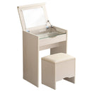 ドレッサー スツール付き 椅子セット 化粧台 ミラー 鏡 収納 引き出し コンセント ミニデスク 机 コンパクト 省スペース 一人暮らし ワンルーム マンション 【納期E】【szo-sh-12-drs】